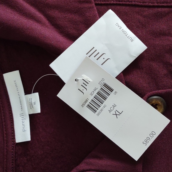 NWT Pure J. Jill XL Tranquility Fleece in Acai - Picture 3 of 13